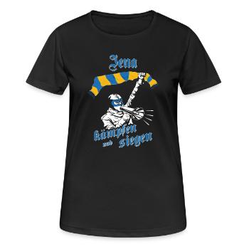 Jena_ _kaempfen_und_siegen_No - T-shirt respirant Femme - noir - Devant - AI Model Female 172 light (172cm)