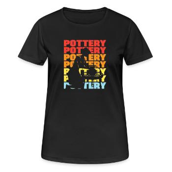 Céramique Artisanat Passion Art - T-shirt respirant Femme - noir - Devant - AI Model Female 172 light (172cm)