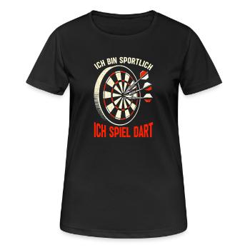 Darts Dart Dartboard Dartboard Dart Player - Women's Breathable T-Shirt - black - Front - AI Model Female 172 light (172cm)