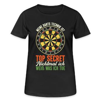 Darts Dart Dartboard Dartboard Dart Player - Women's Breathable T-Shirt - black - Front - AI Model Female 172 light (172cm)