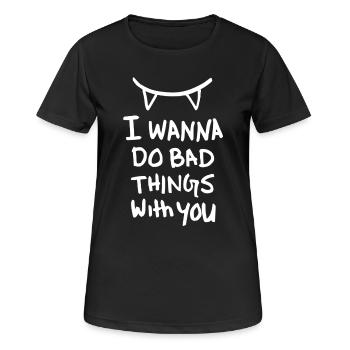 Mauvaises choses – Flirt, amour et drague sexy - T-shirt respirant Femme - noir - Devant - AI Model Female 172 light (172cm)
