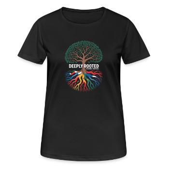 Deeply Rooted Hispanic Heritage Roots - Women's Breathable T-Shirt - black - Front - AI Model Female 172 light (172cm)