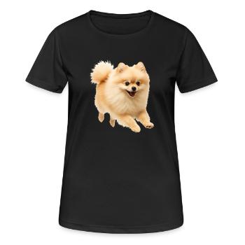 dwarf spitz - Women's Breathable T-Shirt - black - Front - AI Model Female 172 light (172cm)