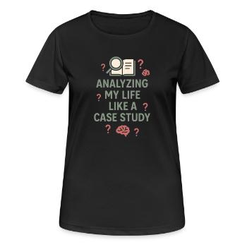 Un futur psychologue me diagnostique - T-shirt respirant Femme - noir - Devant - AI Model Female 172 light (172cm)