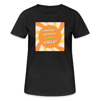 Fille préférée - Cibles dans l’illustration du soleil - T-shirt respirant Femme - noir - Devant - AI Model Female 172 light (172cm)
