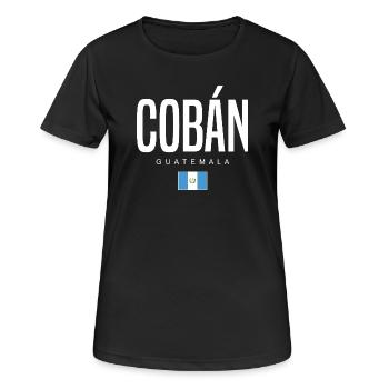 Cobán Guatemala Guatemalteken - Frauen T-Shirt atmungsaktiv - Schwarz - Vorne - AI Model Female 172 light (172cm)