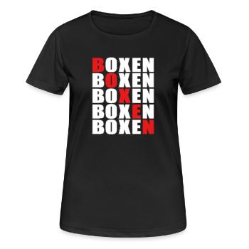 Boxing Sport Training Fighter - Women's Breathable T-Shirt - black - Front - AI Model Female 172 light (172cm)