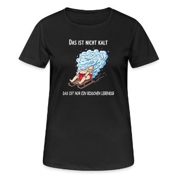 Ein bisschen lebendig - Frauen T-Shirt atmungsaktiv - Schwarz - Vorne - AI Model Female 172 light (172cm)