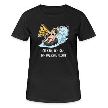Je n'ai pas freiné - T-shirt respirant Femme - noir - Devant - AI Model Female 172 light (172cm)