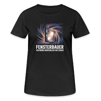 Fabricant de fenêtres Window Fitter Construction de fenêtres - T-shirt respirant Femme - noir - Devant - AI Model Female 172 light (172cm)