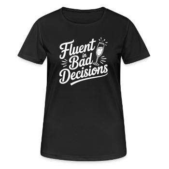 Maîtrise des mauvaises décisions - T-shirt respirant Femme - noir - Devant - AI Model Female 172 light (172cm)