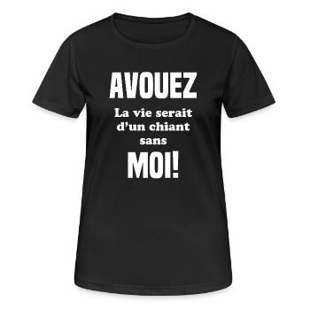 Admit life would be a shit - Women's Breathable T-Shirt - black - Front - AI Model Female 172 light (172cm)