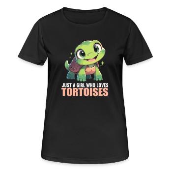 Tortues Tortue - T-shirt respirant Femme - noir - Devant - AI Model Female 172 light (172cm)
