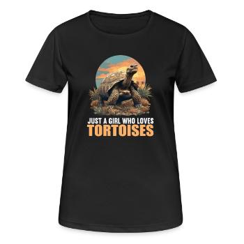 Tortues Tortue - T-shirt respirant Femme - noir - Devant - AI Model Female 172 light (172cm)