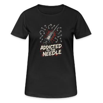 Piercing Addict Body Mod Enthusiast - Frauen T-Shirt atmungsaktiv - Schwarz - Vorne - AI Model Female 172 light (172cm)