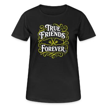 Des amis fidèles pour toujours - T-shirt respirant Femme - noir - Devant - AI Model Female 172 light (172cm)