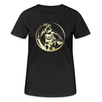 Basketteur Basketteur Basketteur Silhouette - T-shirt respirant Femme - noir - Devant - AI Model Female 172 light (172cm)