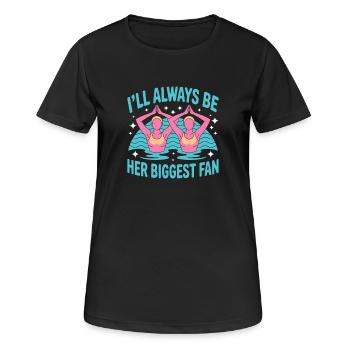 Synchronschwimmen Kunstschwimmen Wassersport - Frauen T-Shirt atmungsaktiv - Schwarz - Vorne - AI Model Female 172 light (172cm)