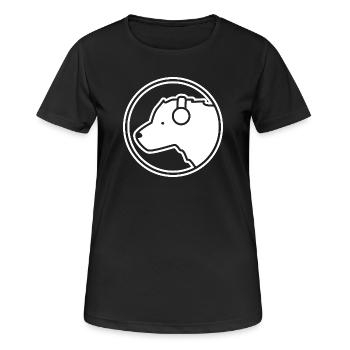 Eisbär DJ – Musik, Polar & Coolness-Faktor - Frauen T-Shirt atmungsaktiv - Schwarz - Vorne - AI Model Female 172 light (172cm)