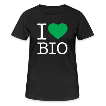I love Bio - Frauen T-Shirt atmungsaktiv - Schwarz - Vorne - AI Model Female 172 light (172cm)