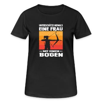 Archery Gifts Archer Archery - Women's Breathable T-Shirt - black - Front - AI Model Female 172 light (172cm)