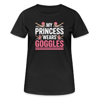 Synchronschwimmen Kunstschwimmen Wassersport - Frauen T-Shirt atmungsaktiv - Schwarz - Vorne - AI Model Female 172 light (172cm)