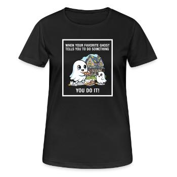 Mein Lieblingsgeist - Frauen T-Shirt atmungsaktiv - Schwarz - Vorne - AI Model Female 172 light (172cm)