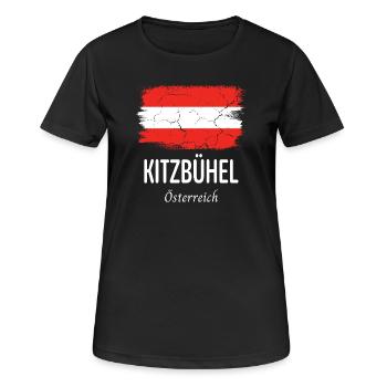 Kitzbühel - T-shirt respirant Femme - noir - Devant - AI Model Female 172 light (172cm)