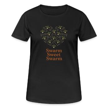 Luciole Nuit Nuit Glow Bug Nostalgique - T-shirt respirant Femme - noir - Devant - AI Model Female 172 light (172cm)