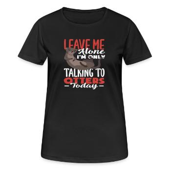 Seeotter Lass Mich In Ruhe - Frauen T-Shirt atmungsaktiv - Schwarz - Vorne - AI Model Female 172 light (172cm)