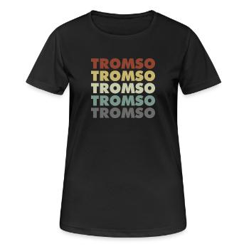 Drapeau de la Norvège - Tromsø - Norvège - Norvège - T-shirt respirant Femme - noir - Devant - AI Model Female 172 light (172cm)