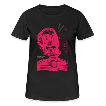 Romantischer Schädel - Frauen T-Shirt atmungsaktiv - Schwarz - Vorne - AI Model Female 172 light (172cm)