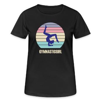 Turnerin Gymnastik Handstand Turnen Akrobatik - Frauen T-Shirt atmungsaktiv - Schwarz - Vorne - AI Model Female 172 light (172cm)