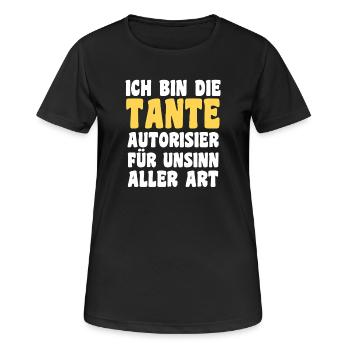 Family motif niece - Women's Breathable T-Shirt - black - Front - AI Model Female 172 light (172cm)