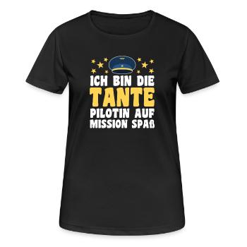 Family motif niece - Women's Breathable T-Shirt - black - Front - AI Model Female 172 light (172cm)