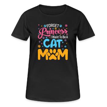 Ich will Katzenmama sein - Frauen T-Shirt atmungsaktiv - Schwarz - Vorne - AI Model Female 172 light (172cm)