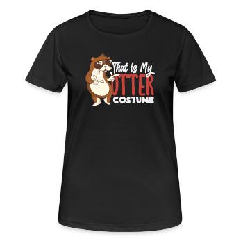 Seeotter Kostüm - Frauen T-Shirt atmungsaktiv - Schwarz - Vorne - AI Model Female 172 light (172cm)