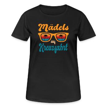 Mädels Auf Kreuzfahrt Party Partnerlook - Frauen T-Shirt atmungsaktiv - Schwarz - Vorne - AI Model Female 172 light (172cm)