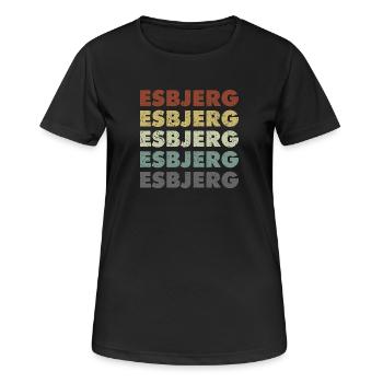 Esbjerg - Danemark - Danemark - Scandinavie - T-shirt respirant Femme - noir - Devant - AI Model Female 172 light (172cm)