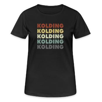 Kolding - Denmark - Dänemark - Skandinavien - Frauen T-Shirt atmungsaktiv - Schwarz - Vorne - AI Model Female 172 light (172cm)
