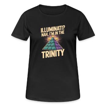 Christian Illuminati In The Trinity - Women's Breathable T-Shirt - black - Front - AI Model Female 172 light (172cm)