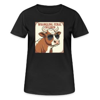 Se disputer avec des enfants sauvages - T-shirt respirant Femme - noir - Devant - AI Model Female 172 light (172cm)