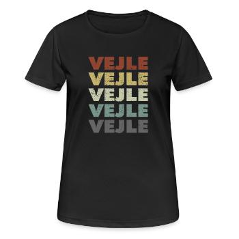Vejle - Denmark - Denmark - Scandinavia - Women's Breathable T-Shirt - black - Front - AI Model Female 172 light (172cm)