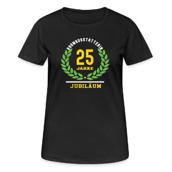 Raumausstatterin Jubiläum 25 Jahre 25 jährige Jubi - Frauen T-Shirt atmungsaktiv - Schwarz - Vorne - AI Model Female 172 light (172cm)