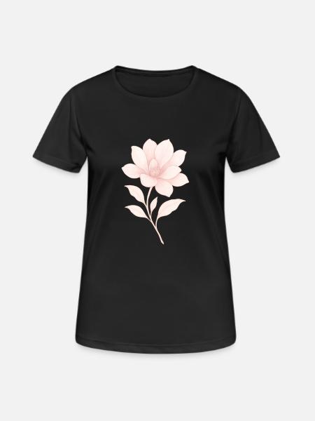 Pink Magnolia, Blossom - Women's Breathable T-Shirt - black