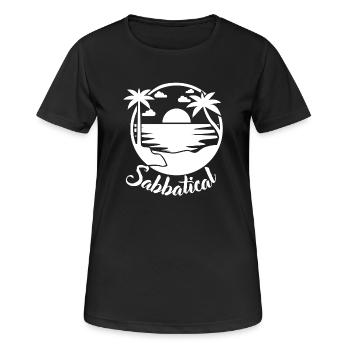 Sabbatique - T-shirt respirant Femme - noir - Devant - AI Model Female 172 light (172cm)