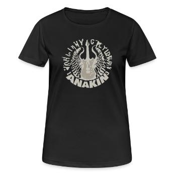 Guitare Anakin - T-shirt respirant Femme - noir - Devant - AI Model Female 172 light (172cm)