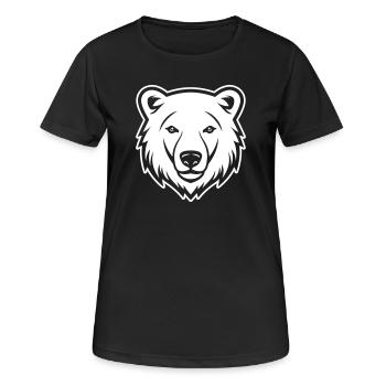Eisbär Kopf Polar bär - Frauen T-Shirt atmungsaktiv - Schwarz - Vorne - AI Model Female 172 light (172cm)