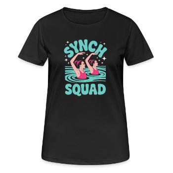 Synchronschwimmen Kunstschwimmen Wassersport - Frauen T-Shirt atmungsaktiv - Schwarz - Vorne - AI Model Female 172 light (172cm)