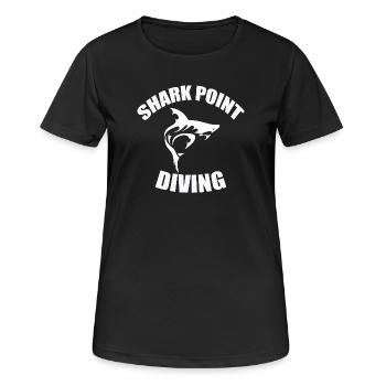 PLONGÉE À SHARK POINT - T-shirt respirant Femme - noir - Devant - AI Model Female 172 light (172cm)